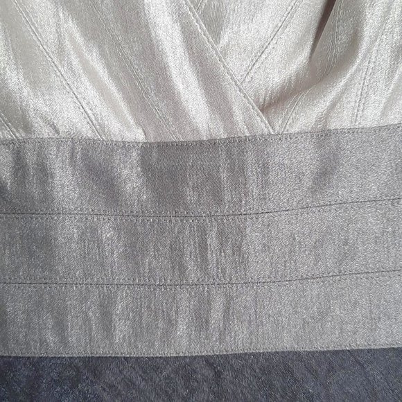 NWOT HP⭐ Adrianna Papell Ruffled V-Neck Special Occasion Dress Size 10 - Picture 3 of 7